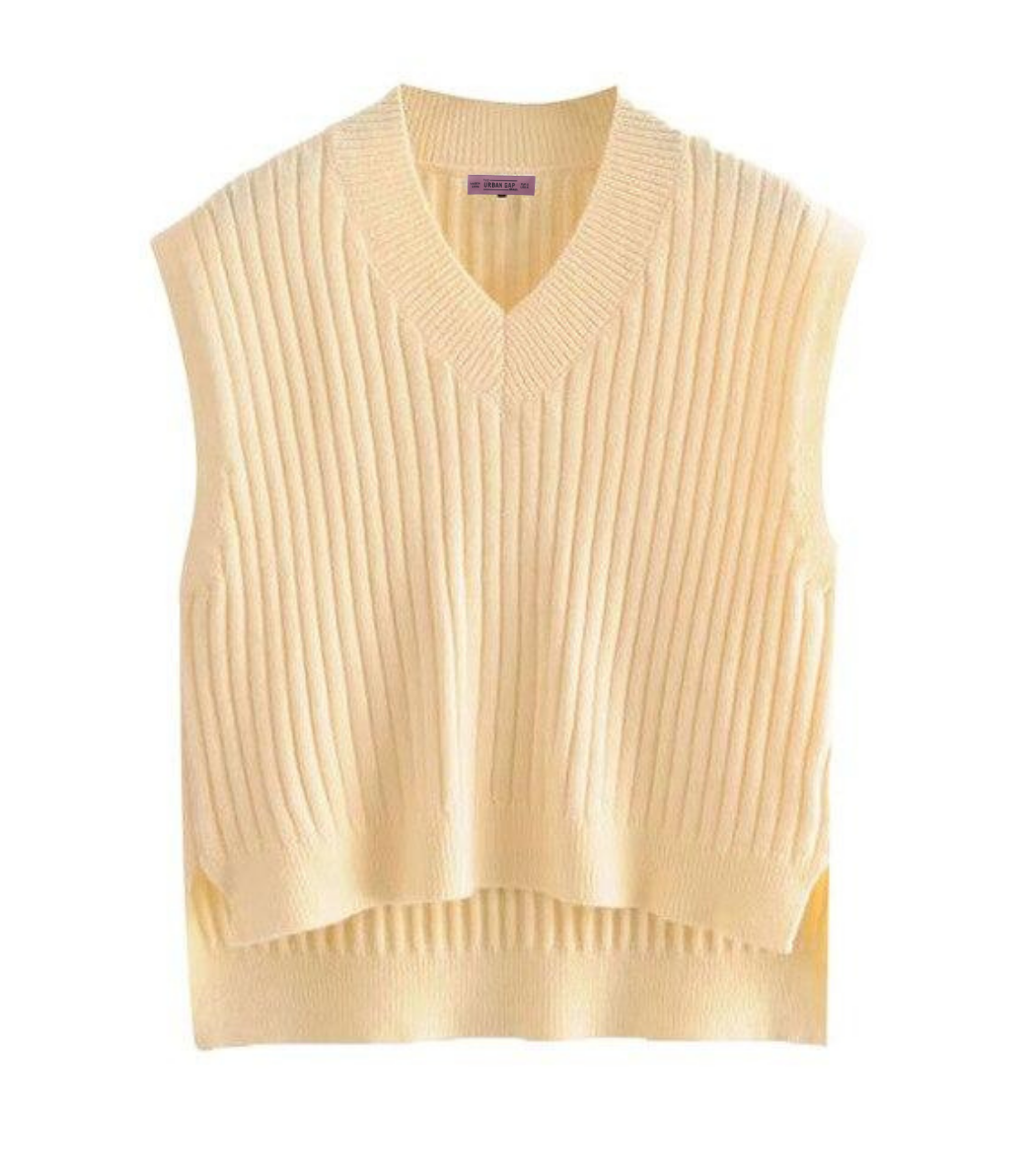 ASYMMETRIC KNITTED WAISTCOAT