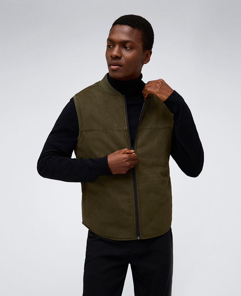 Reversible sleeveless jacket