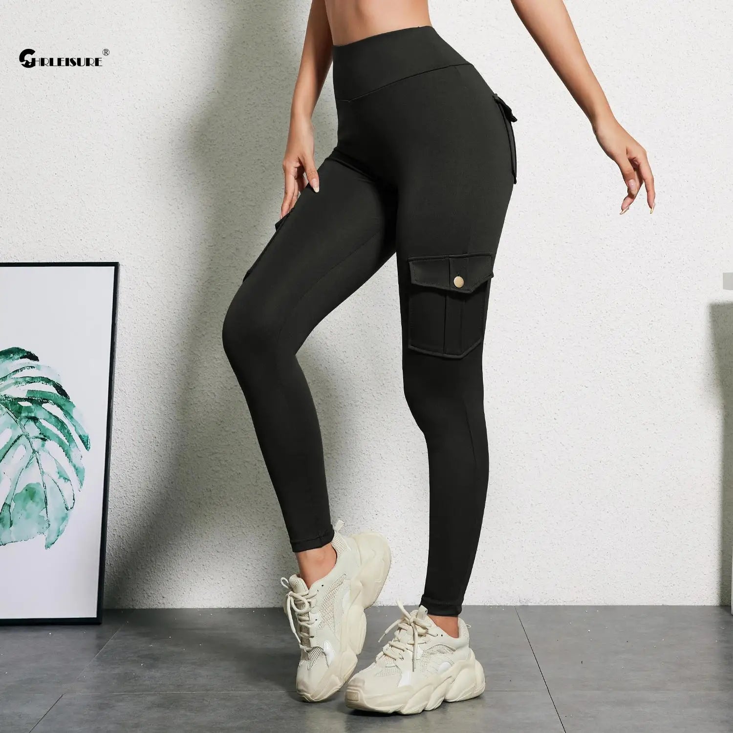 CHRLEISURE Seamless Pocket Yoga Pant Women's Hip Lifting Sport Leggings Elastic Slim Fitness Tight Gym Athletic Legging