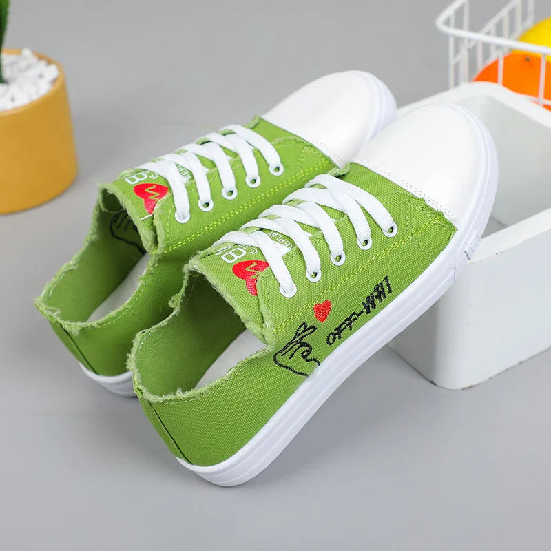 Casual Autumn New Women Sneakers Breathable Canvas Women's Vulcanized Shoes Fashion Spring Footwear