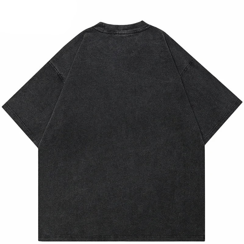 Washed Black T Shirt Mens