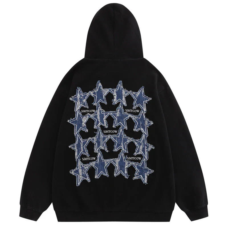 Zip Hoodie Embroidery Star