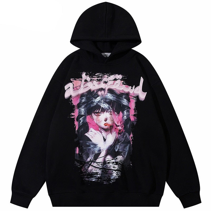 Streetwear anime hoodie