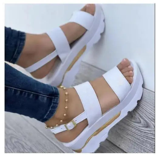 Fashion Wedge Female Platform Buckle Strap Street Summer Outdoor Shoes Punk Beach Wedges Women Sandals Sandalias De Mujer