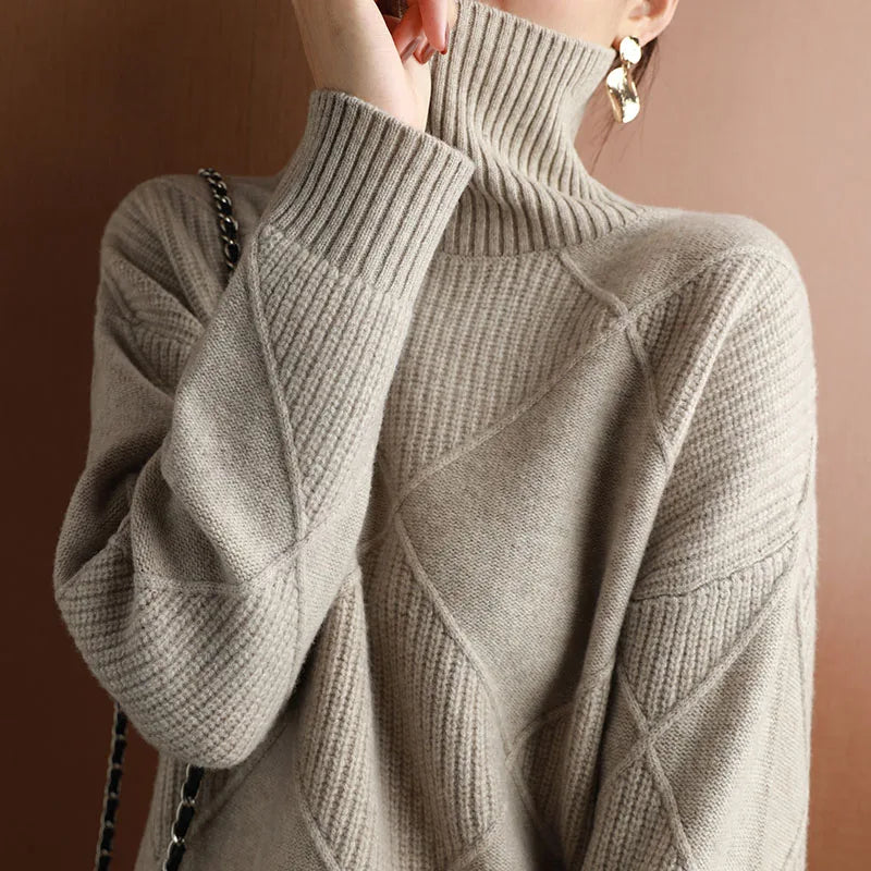 Aria™ - Textured Geometric Knit Sweater