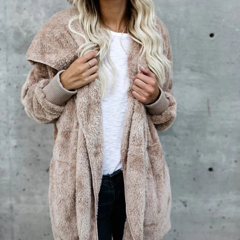 Big Size Winter Coat Women Fur Cardigan Jacket Long Sides Both Side Wearing Faur Fur Coat Teddy Coat S-2Xl