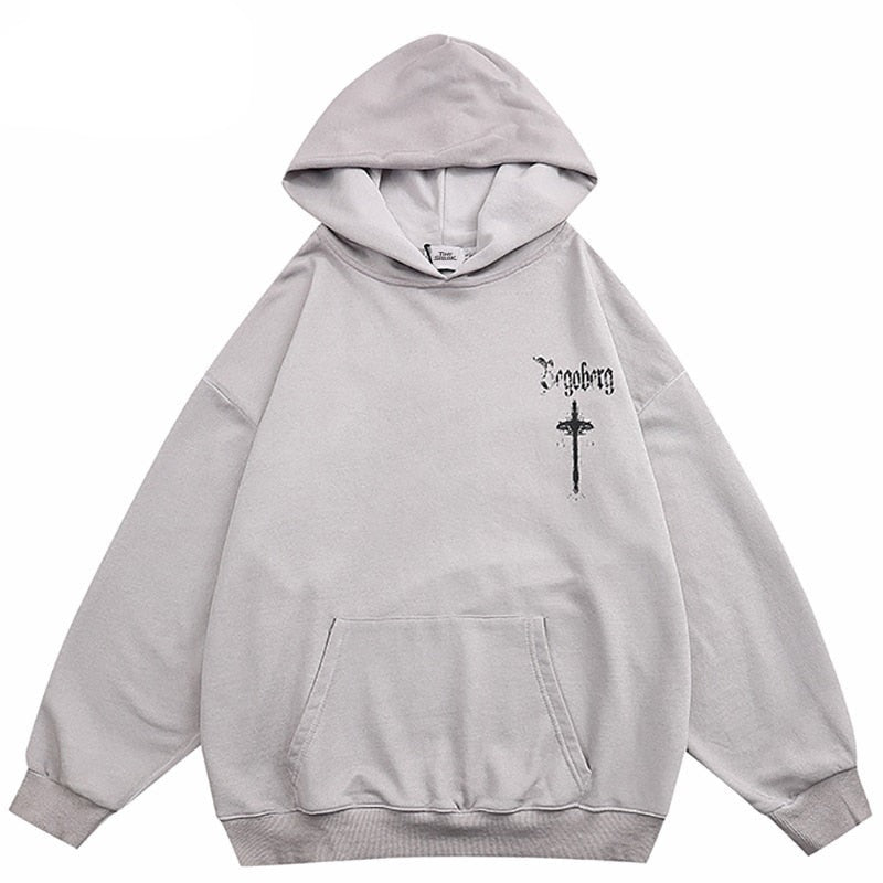 Grey streetwear hoodie