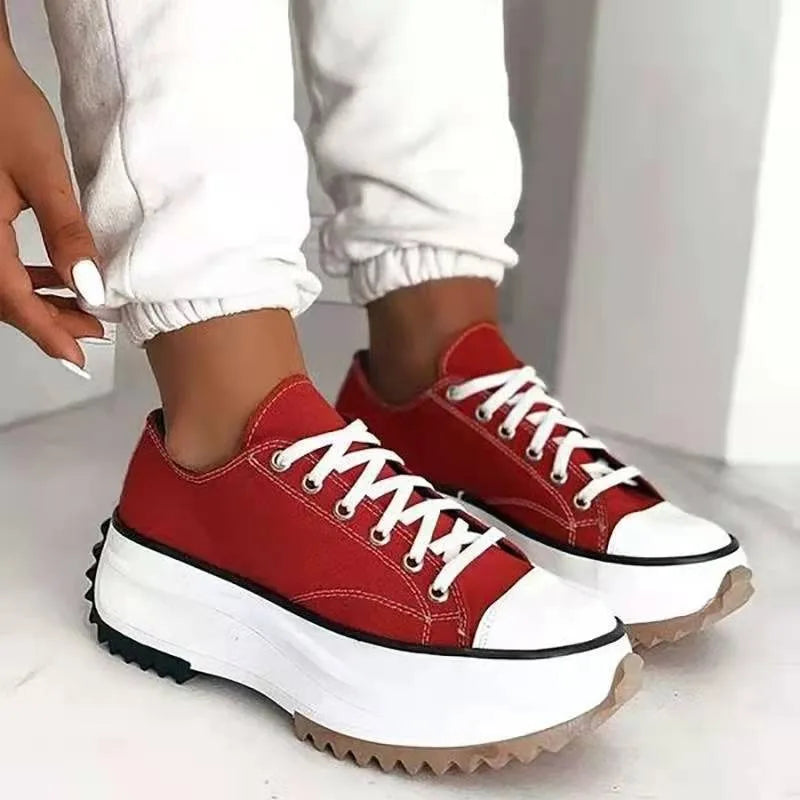 Fashion Summer Women Casual Shoes Plus Size Sneakers For Women Platform Sport Shoes Female Lace up Tennis Shoes Size 43