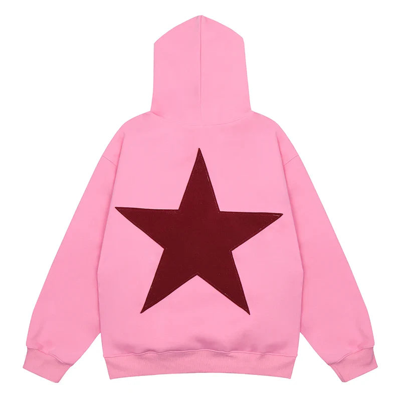 Star Print Hoodie