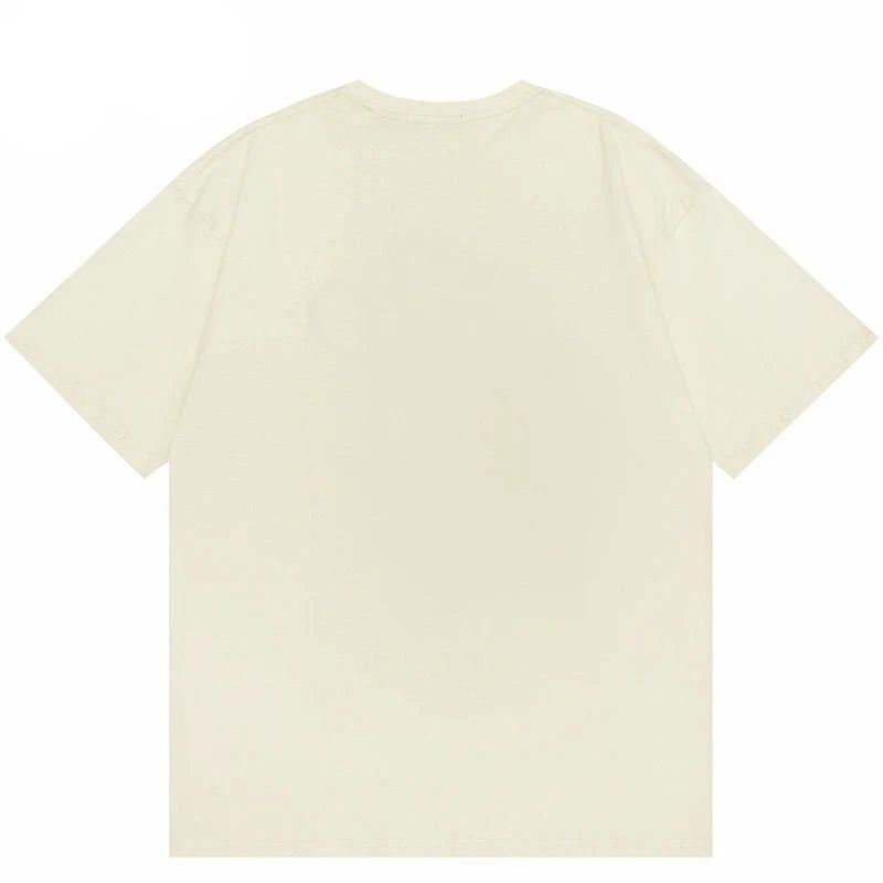 Beige Graphic T Shirt