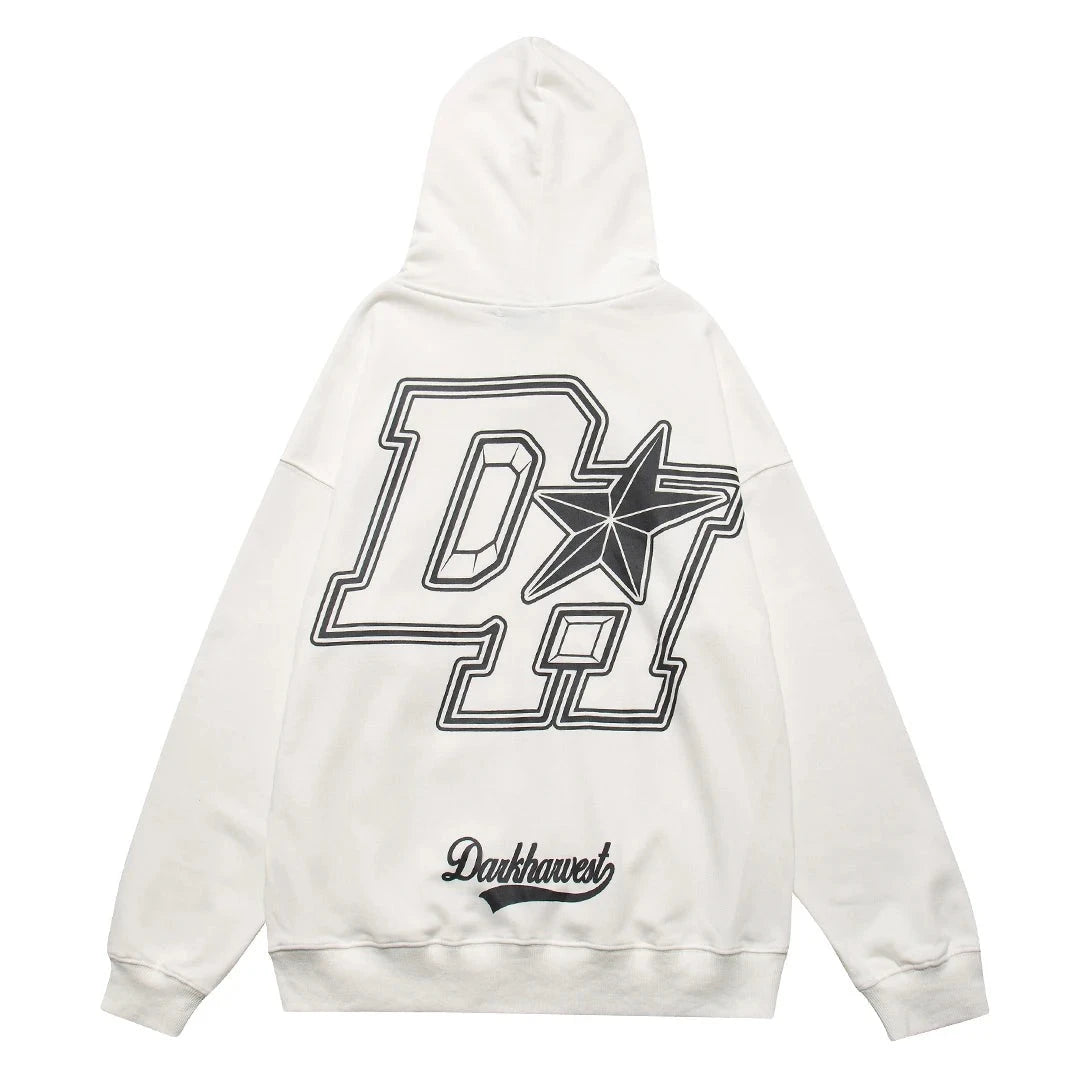 DH White Hoodie Star