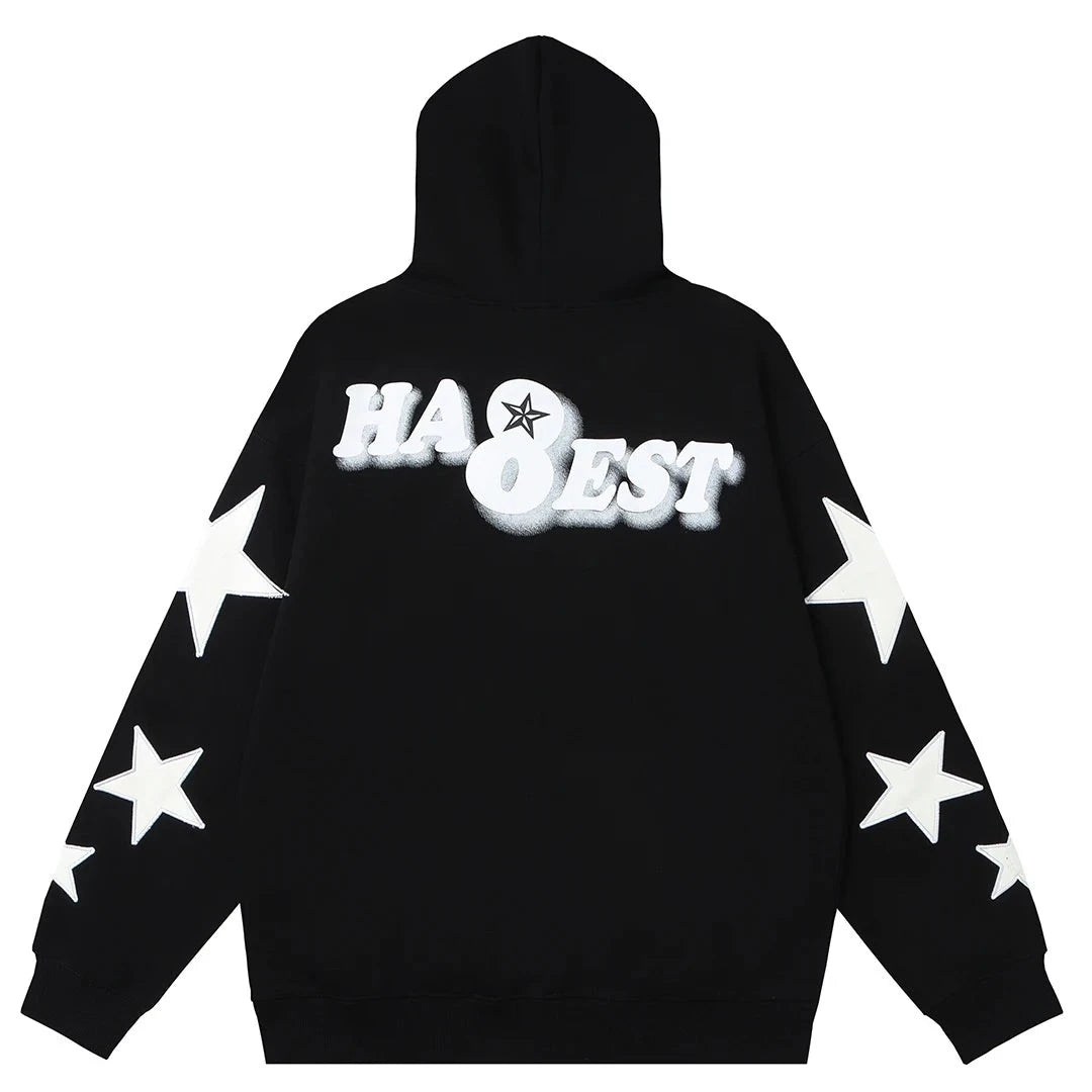 Hoodie With Stars On Sleeves