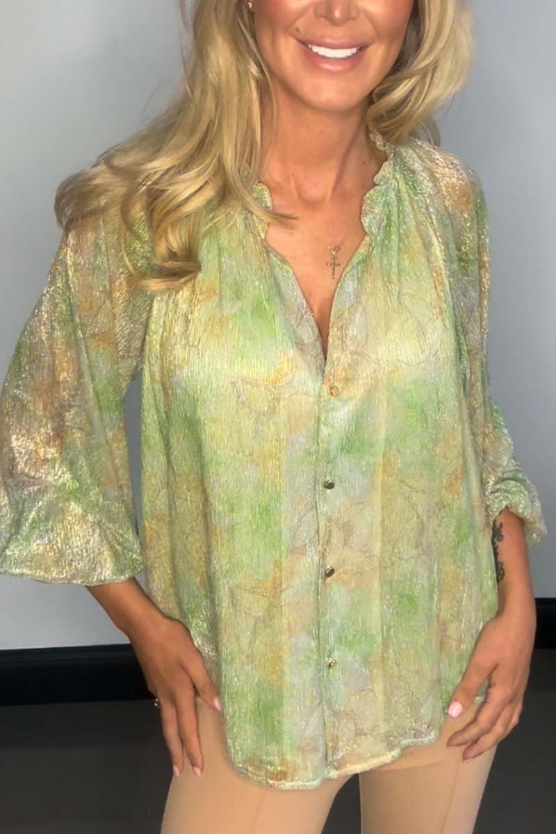 shiny printed shirt