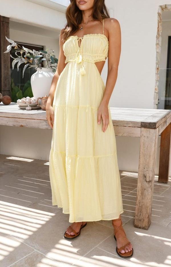 Lemon Fashion Midi Dress