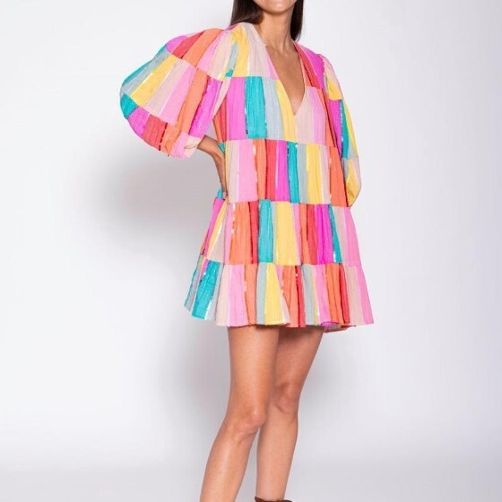 Colombe Multi Colored Mini Dress