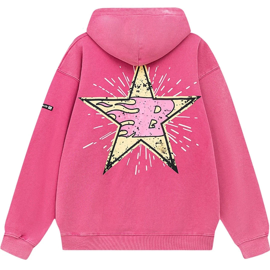 Star Hoodie Pink