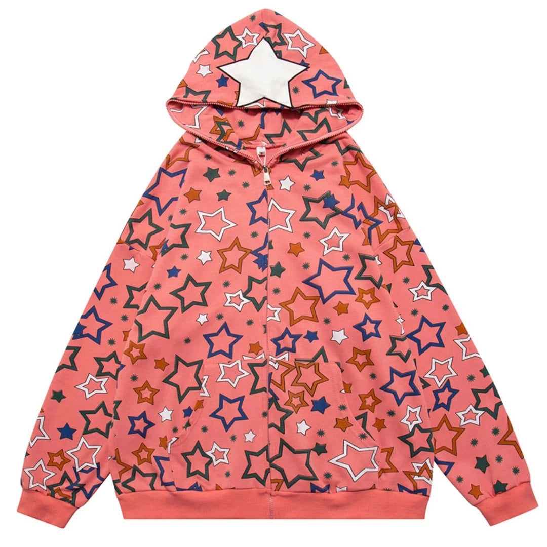 Star Zip Up Hoodie